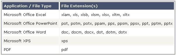 papercut web print allowed file types