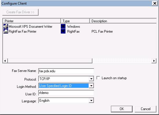 RightFax Configuration – Computer Action Team