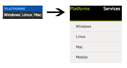 platforms section old to new mapping