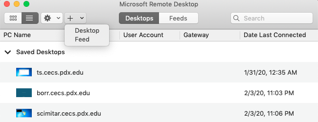 microsoft rdc for mac gateway