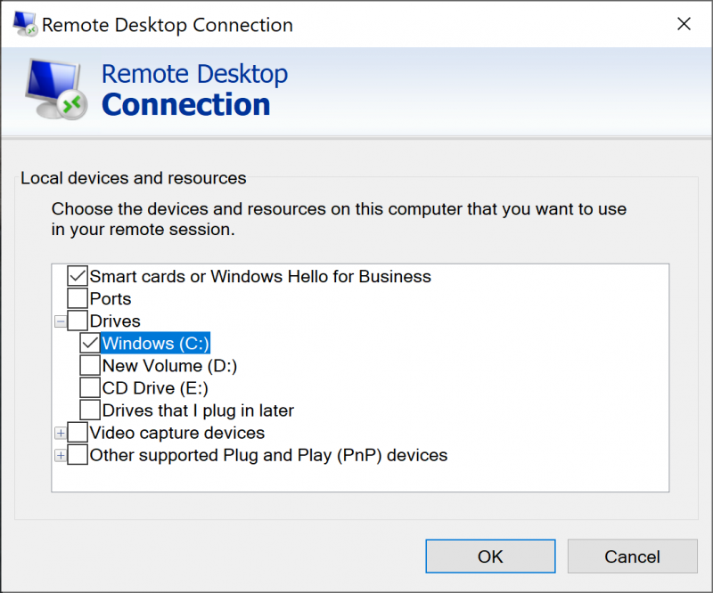 File Sharing through RDP from Windows Computer Action Team
