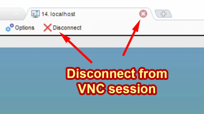 Methods to disconnect from VNC session