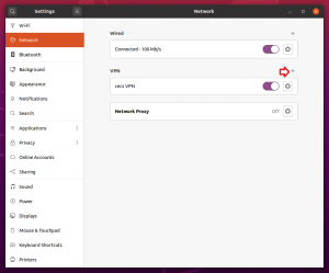 Ubuntu 20.04 Network Window