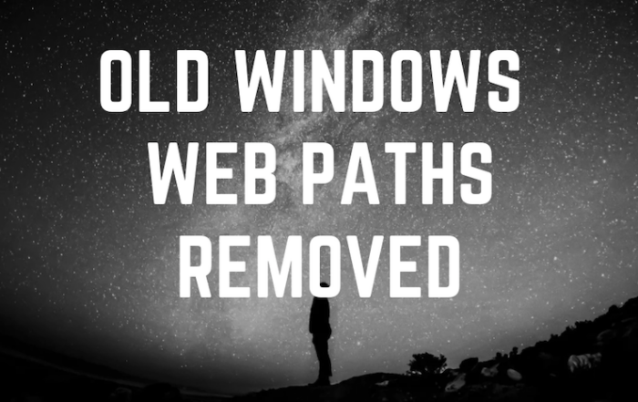 old windows web paths removed