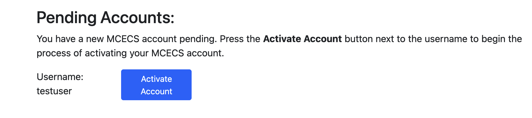 insert of active account button from cram front page